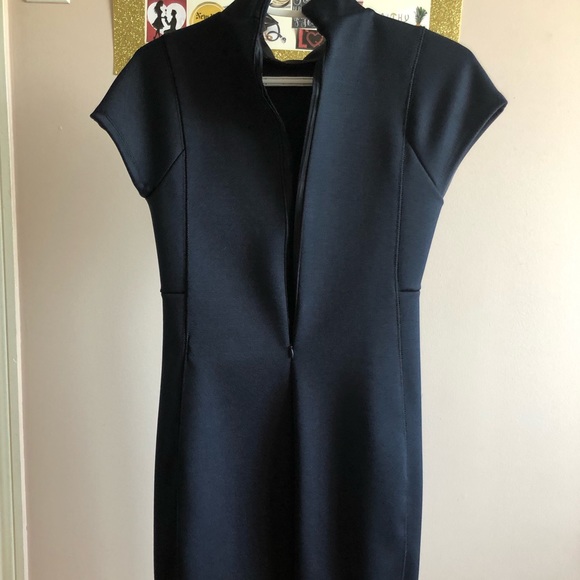 Navy bandage material dress - Picture 2 of 2